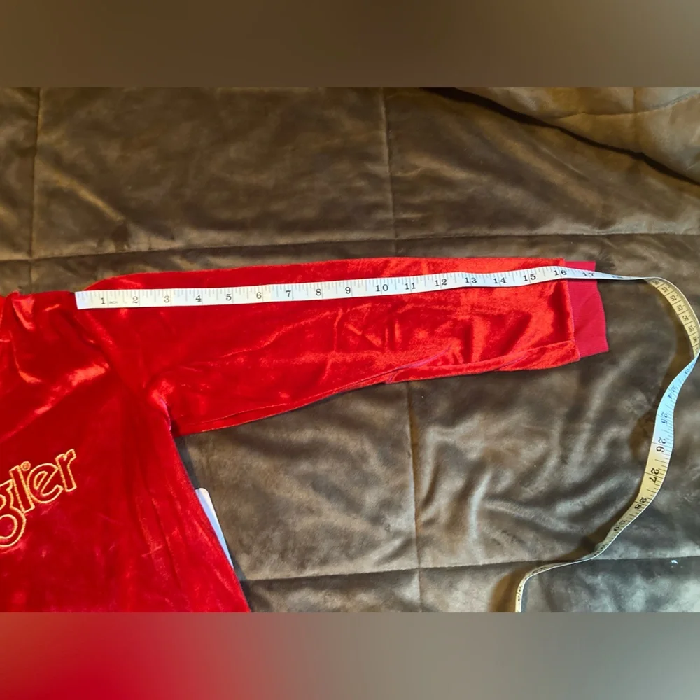 Wrangler brand, kids size small, beautiful red and gold, new with tags, top